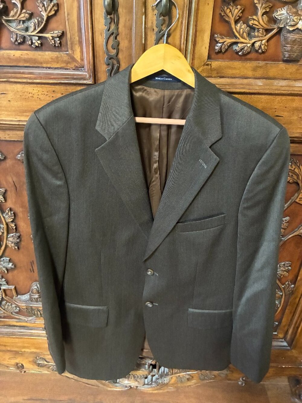 Chaps Ralph Lauren Blazer Men 40R Brown Classic Career Wool Formal Office Preppy